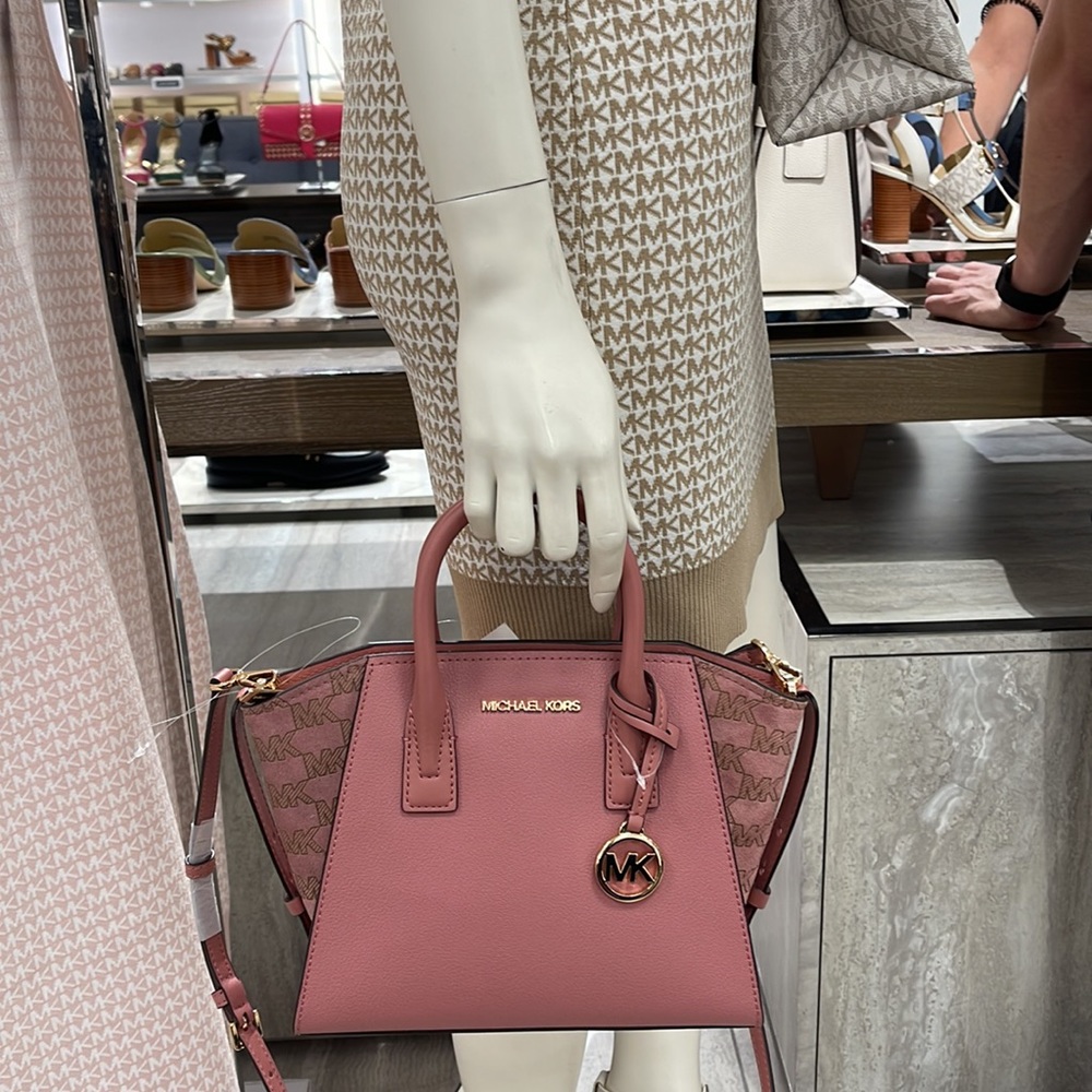 Michael Kors Avril Small Signature PVC Top Zip Satchel Crossbody Bag
Rose - Picture 10 of 16